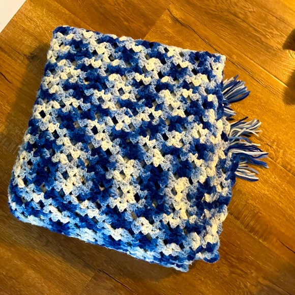 Vintage 60's Handmade Cozy Crochet Handknit Blanket